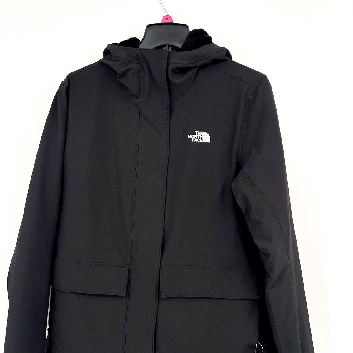 THE NORTH FACE Womens Shelbe Raschel Jacket Large TNF Black Insulated Hooded NWT