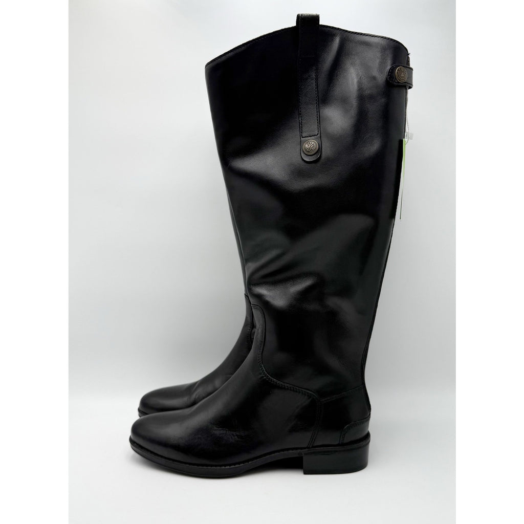 Sam Edelman Womens Penny Knee High Boots Size 8 M WIDE CALF Black Leather NWOB