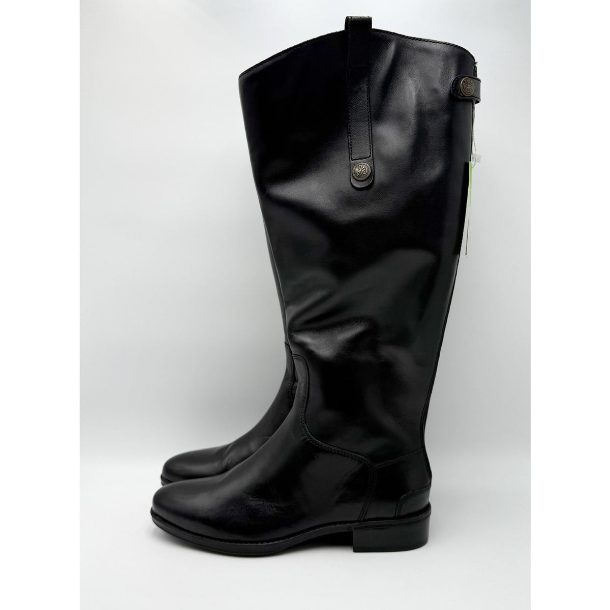 Sam Edelman Womens Penny Knee High Boots Size 8 M WIDE CALF Black Leather NWOB