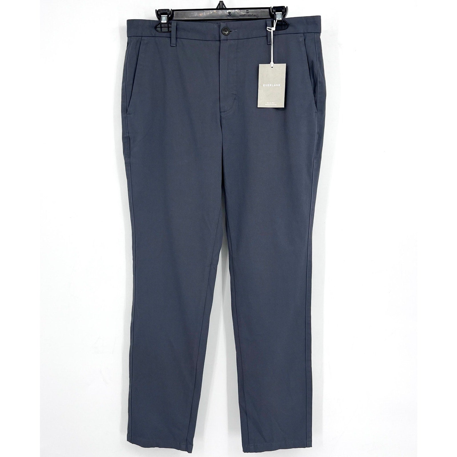 EVERLANE Men's The Performance Chino 34x32 Slate Blue Uniform Slim Fit Pants NWT