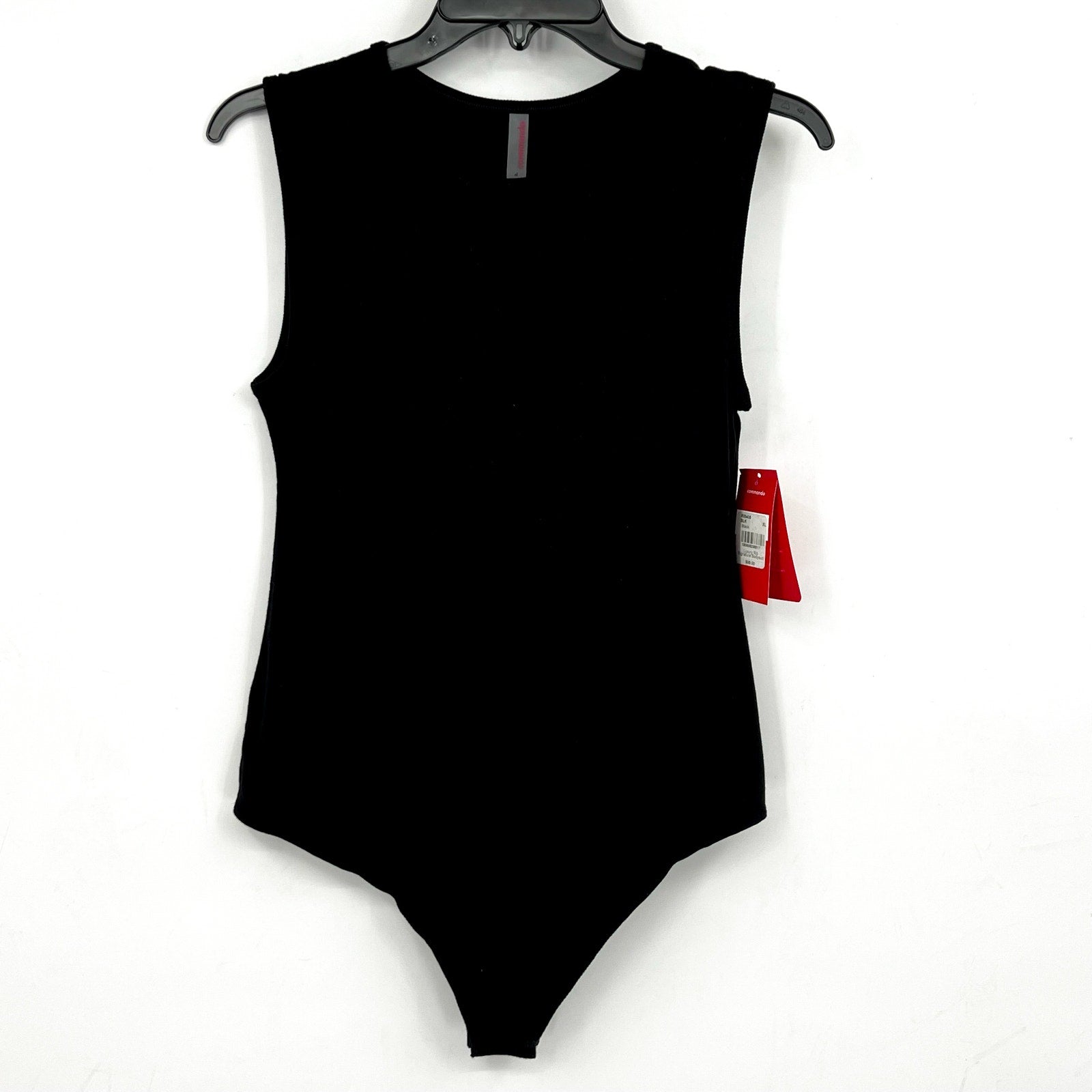 COMMANDO Women's Luxury Rib Signature Bodysuit XL Black Stretch Sleeveless NWT