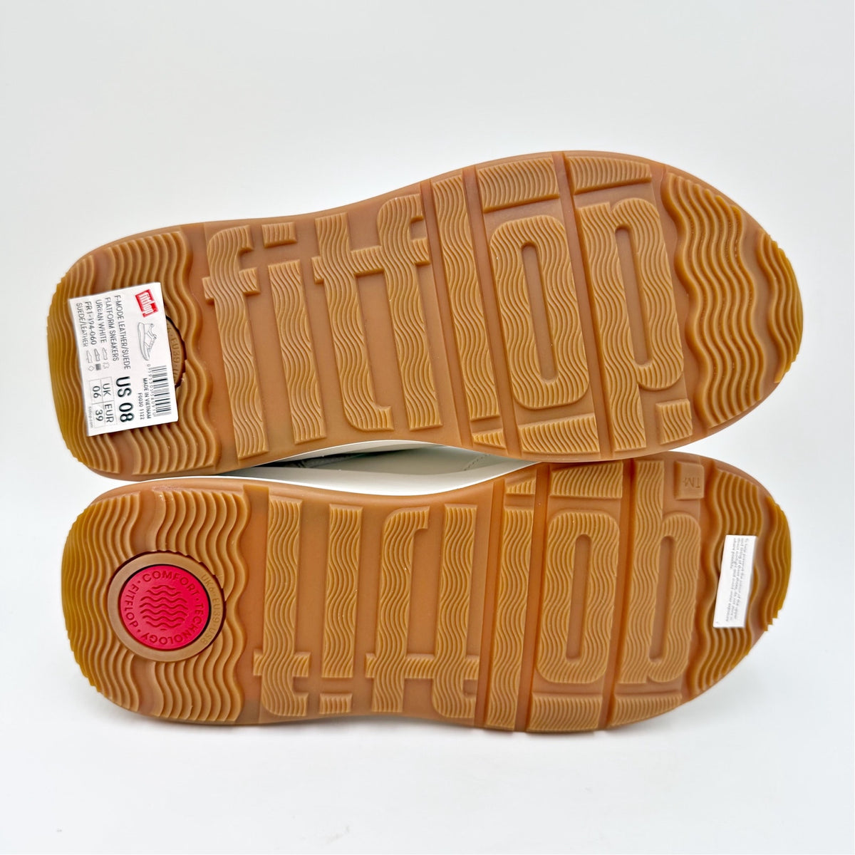 FitFlop Womens F-Mode Casual Sneakers Size 8 EU 39 Urban White Suede NWOB