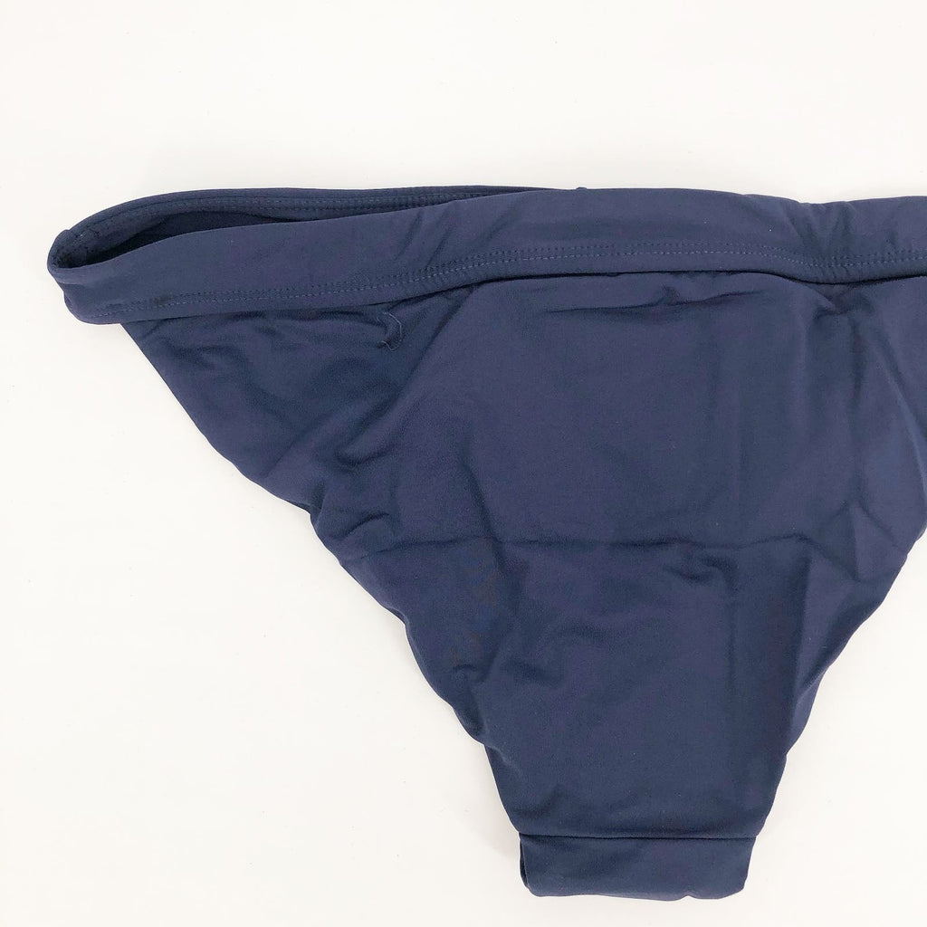 ANDIE SWIM Banded Cheeky Bikini Bottom XL US 16 Navy Blue NWT