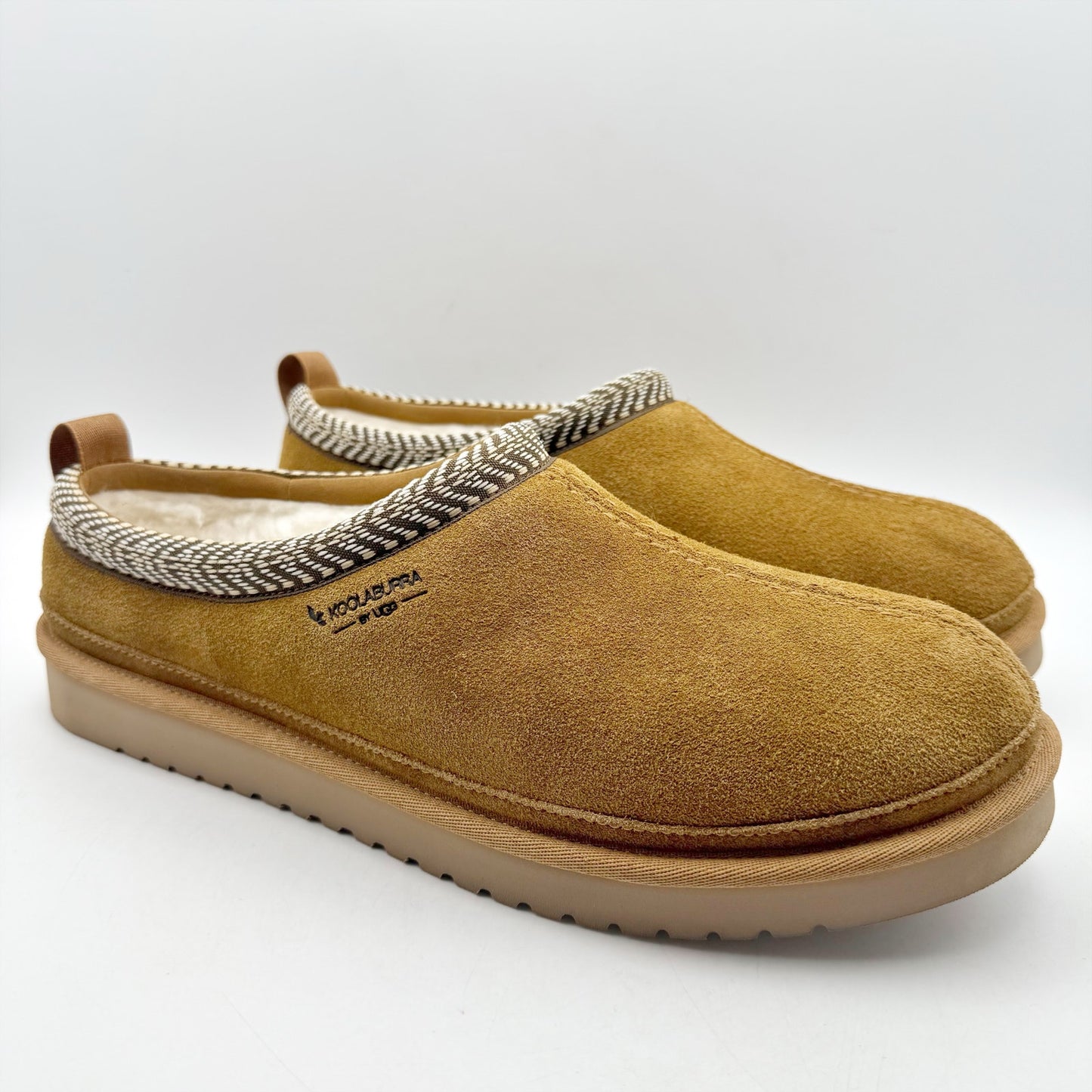 Koolaburra by UGG Mens Burree Slipper US 13 EU 46 Chestnut Brown Suede NIB