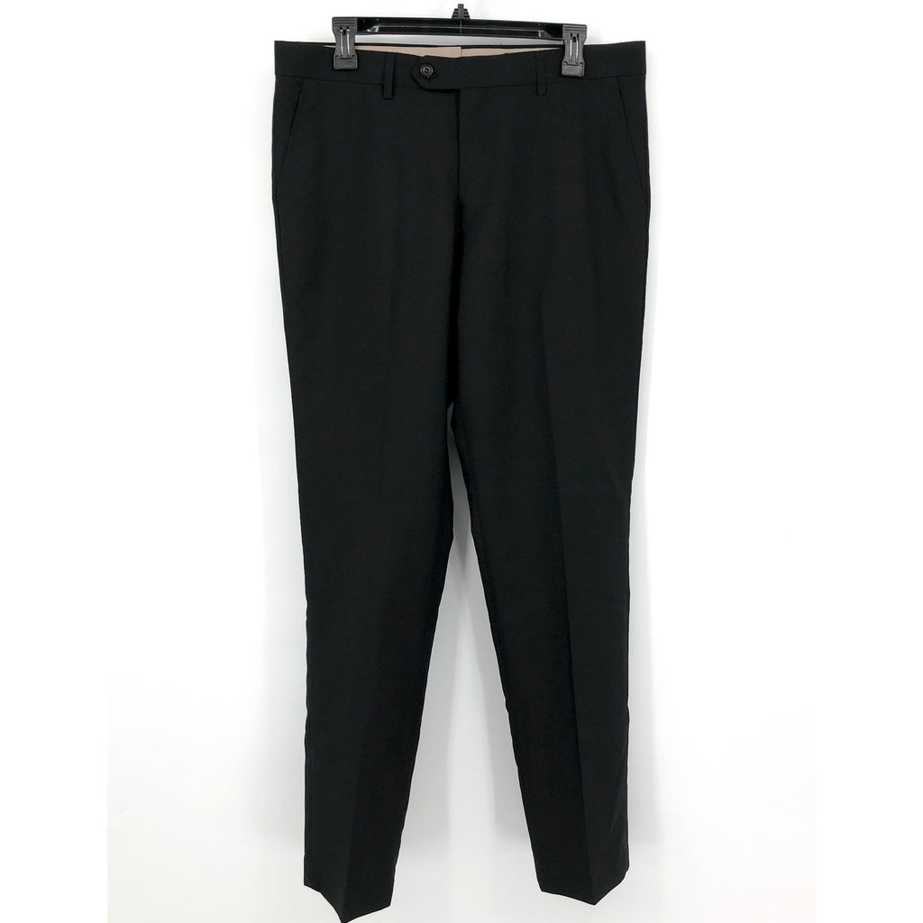 OPPOSUITS Mens Slim Fit Dress Pants 36 x 33 Black Straight Leg Flat Front NWOT