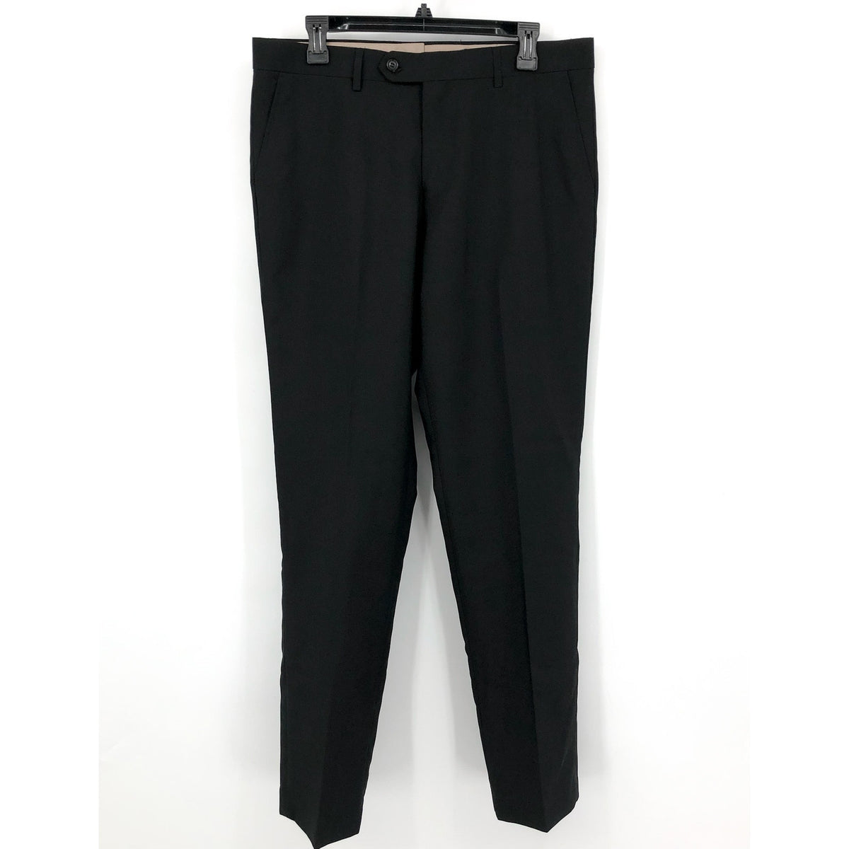OPPOSUITS Mens Slim Fit Dress Pants 36 x 33 Black Straight Leg Flat Front NWOT