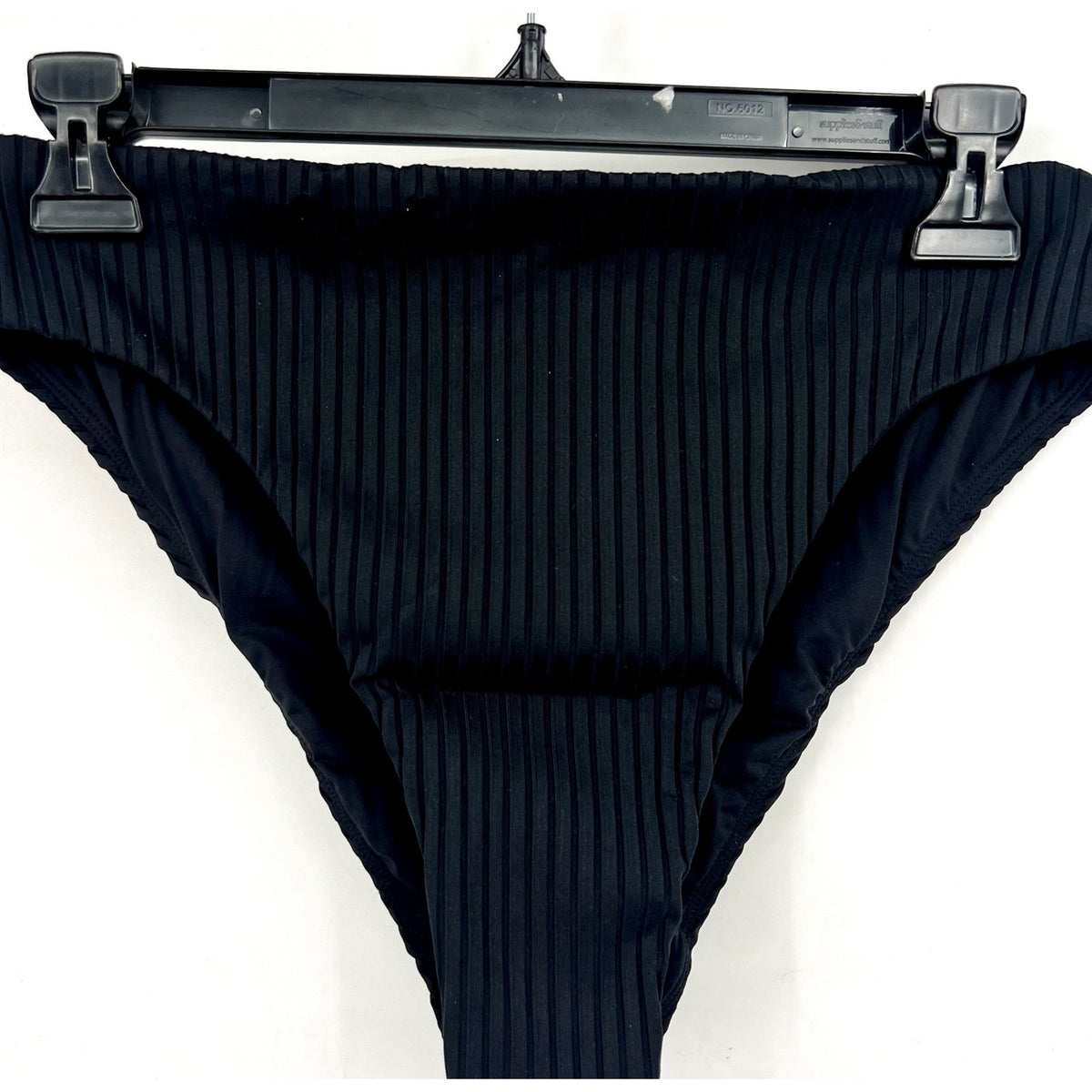 L*SPACE Women's Savannah Classic High Waist Bikini Bottoms Large Black NWT