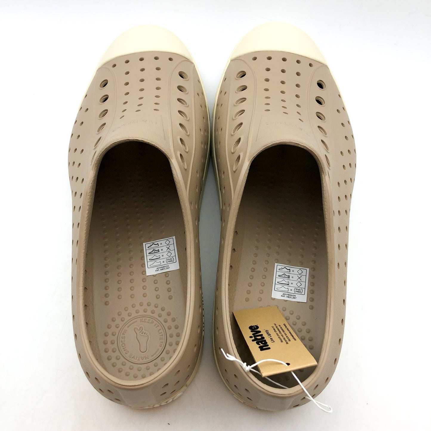 Native Mens Jefferson EVA Slip On Sneaker Shoes US 10 EU 44 Brown Tan NIB