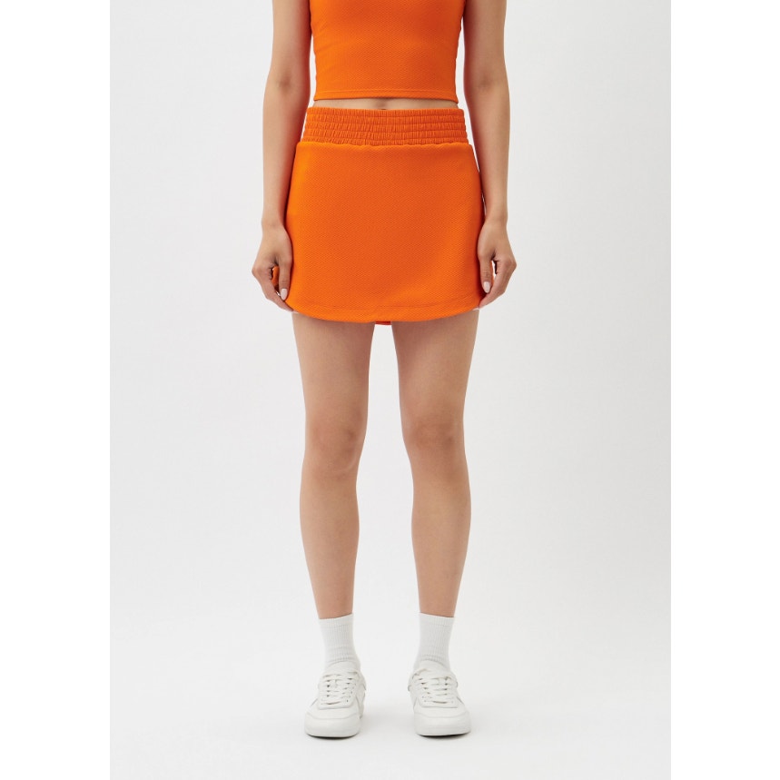 BEACH RIOT Women's Thora Textured Knit Skort Medium Orange Sunshine Haze