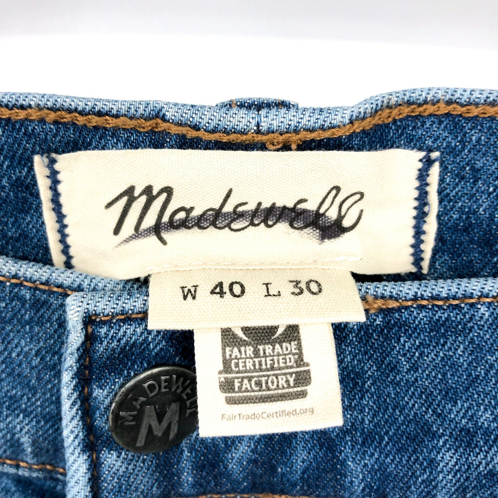 MADEWELL Men's 1991 Selvedge Jeans 40x30 Blue Norwood Straight Leg NK926 NWT