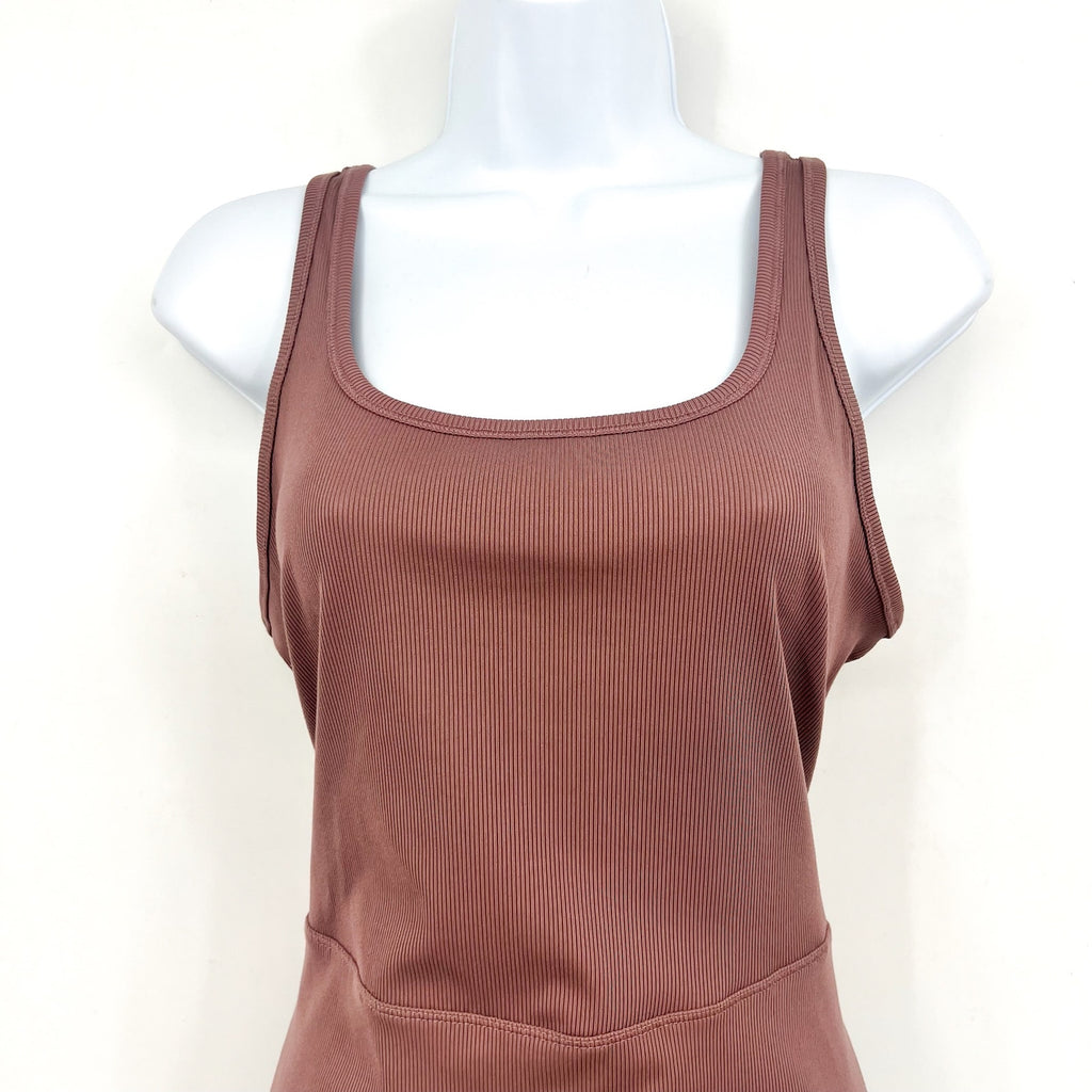 NIKE Women's One Dri-fit Scoop Neck Tank Dress XL Pink Mauve Stretch NWOT