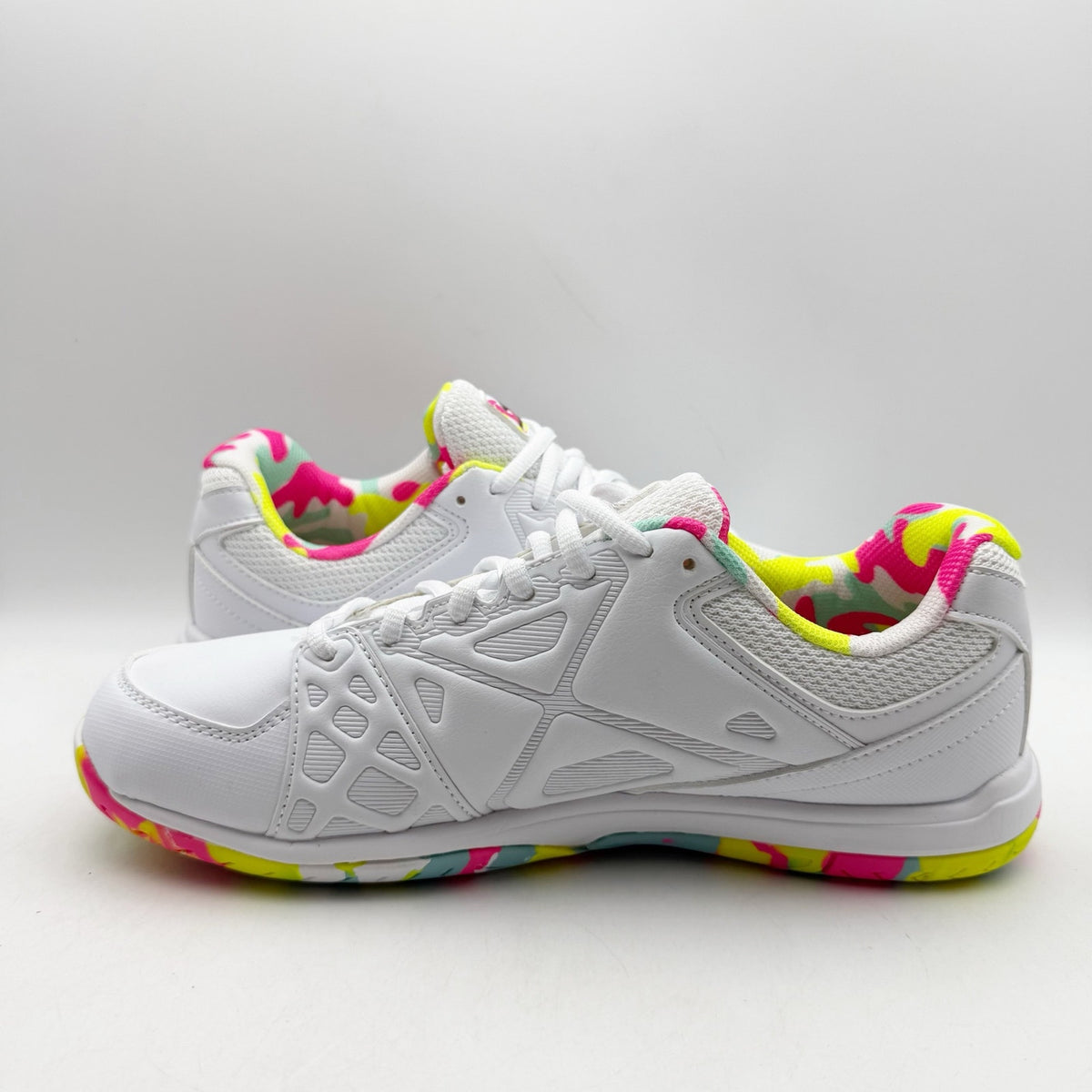 FILA Womens Double Bounce 3 Pickleball Athletic Shoes Size 11 White Neon NWOB