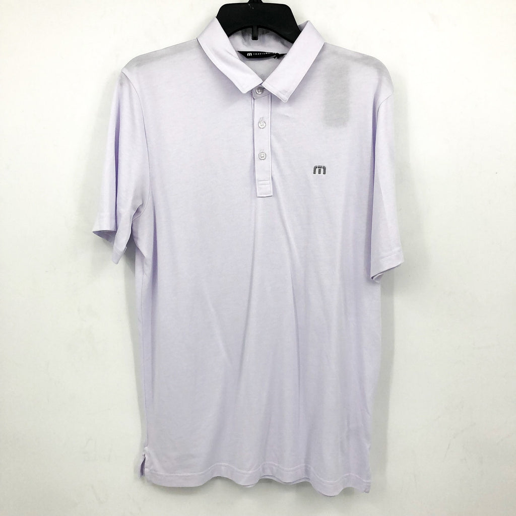 TRAVIS MATHEW Men's The Zinna Polo Shirt Large White Short Sleeve NWT