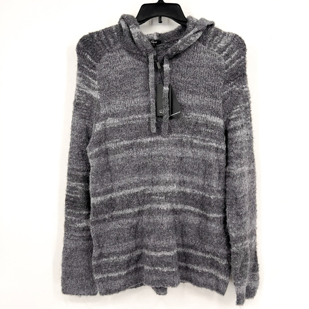 RAILS Men's Long Sleeve Rollins Hoodie Sweater Medium Storm Gray Boucle Knit NWT