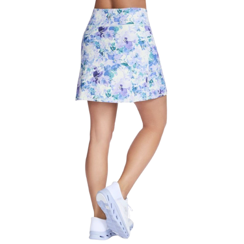 SKECHERS Go Walk High Waisted Pickleball Skort Small Blue Seascape Floral NWT