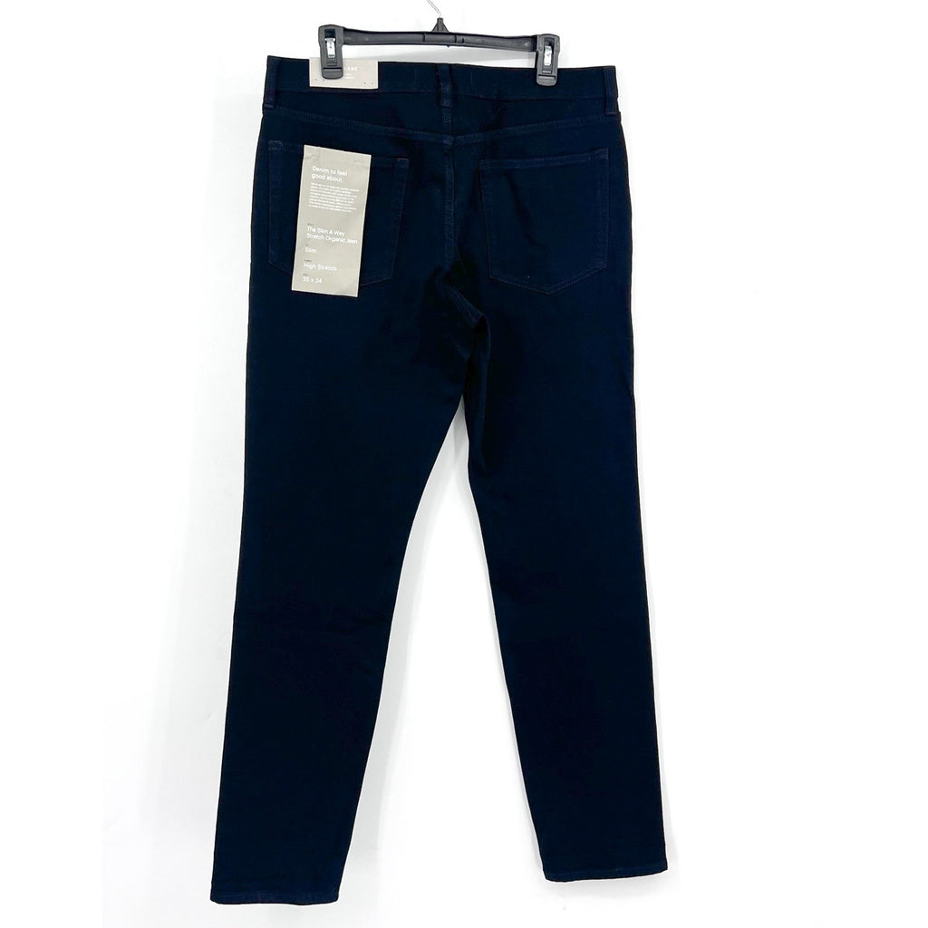 EVERLANE Men's Slim 4-Way Stretch Jeans 35x34 Black Uniform Organic Cotton NWT
