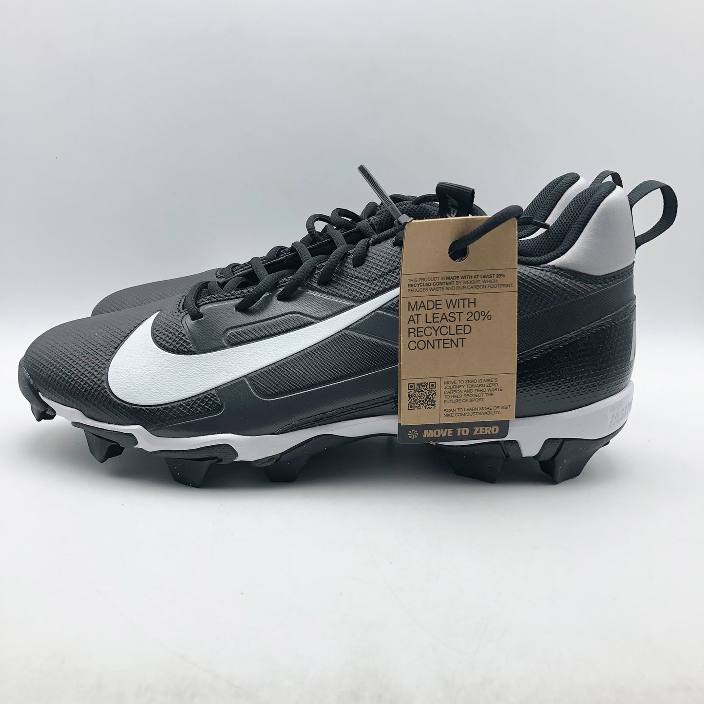 Nike Men's Alpha Menace 4 Shark Football Cleats Size 11 Black Grey White NWOB