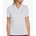 CALLAWAY Quarter Zip Short Sleeve Heather Golf Polo Shirt XL Brillant White NWT