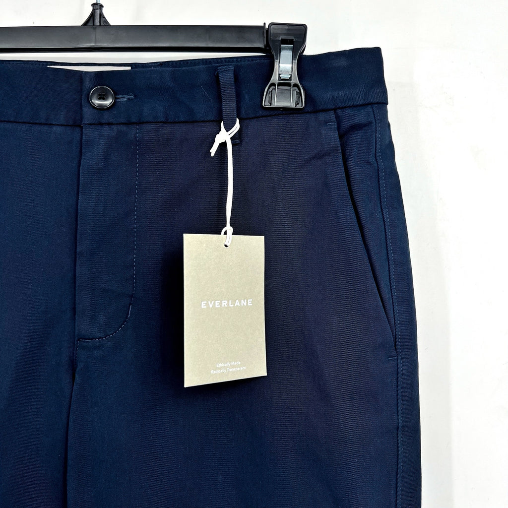 EVERLANE Men's The 9" Performance Chino Shorts Size 31 Navy Blue Slim-Fit NWT