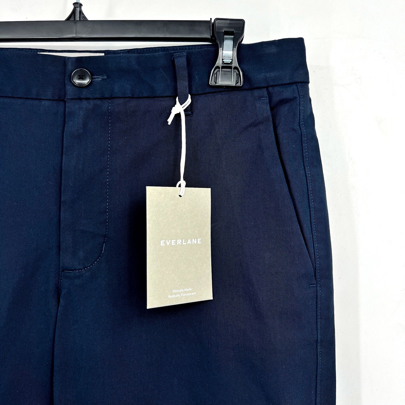 EVERLANE Men's The 9" Performance Chino Shorts Size 31 Navy Blue Slim-Fit NWT
