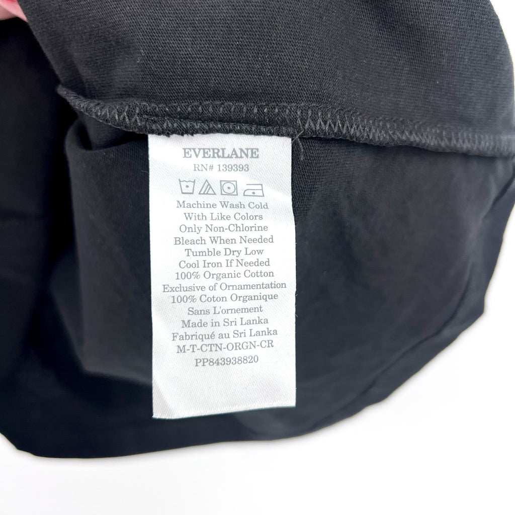 EVERLANE Men's Uniform The Organic Cotton Crew Small Black Short Sleeve NWT