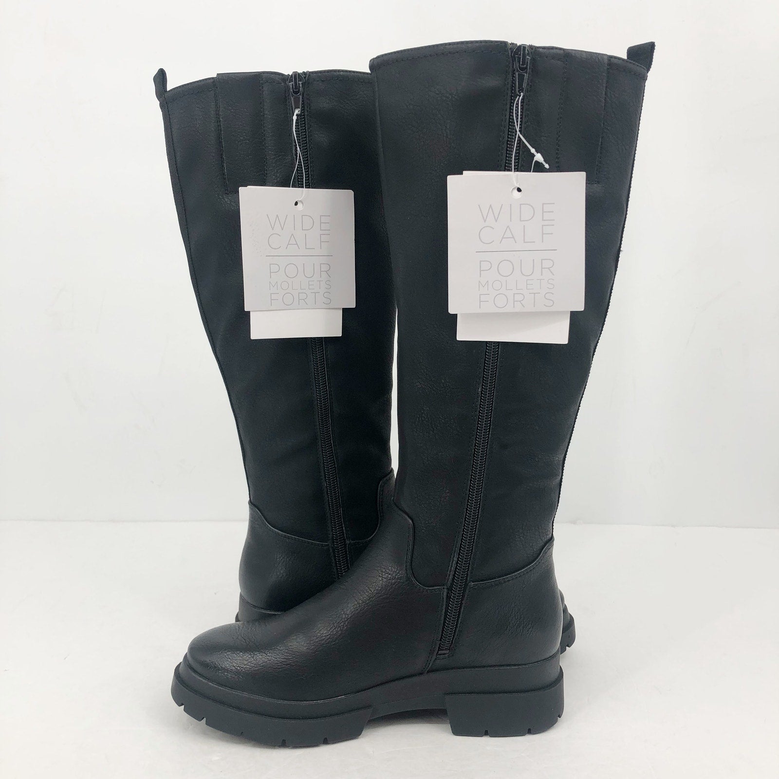 Soul Naturalizer Womens Orchid Calf High Boots US 6 M Wide Calf Black NWOB