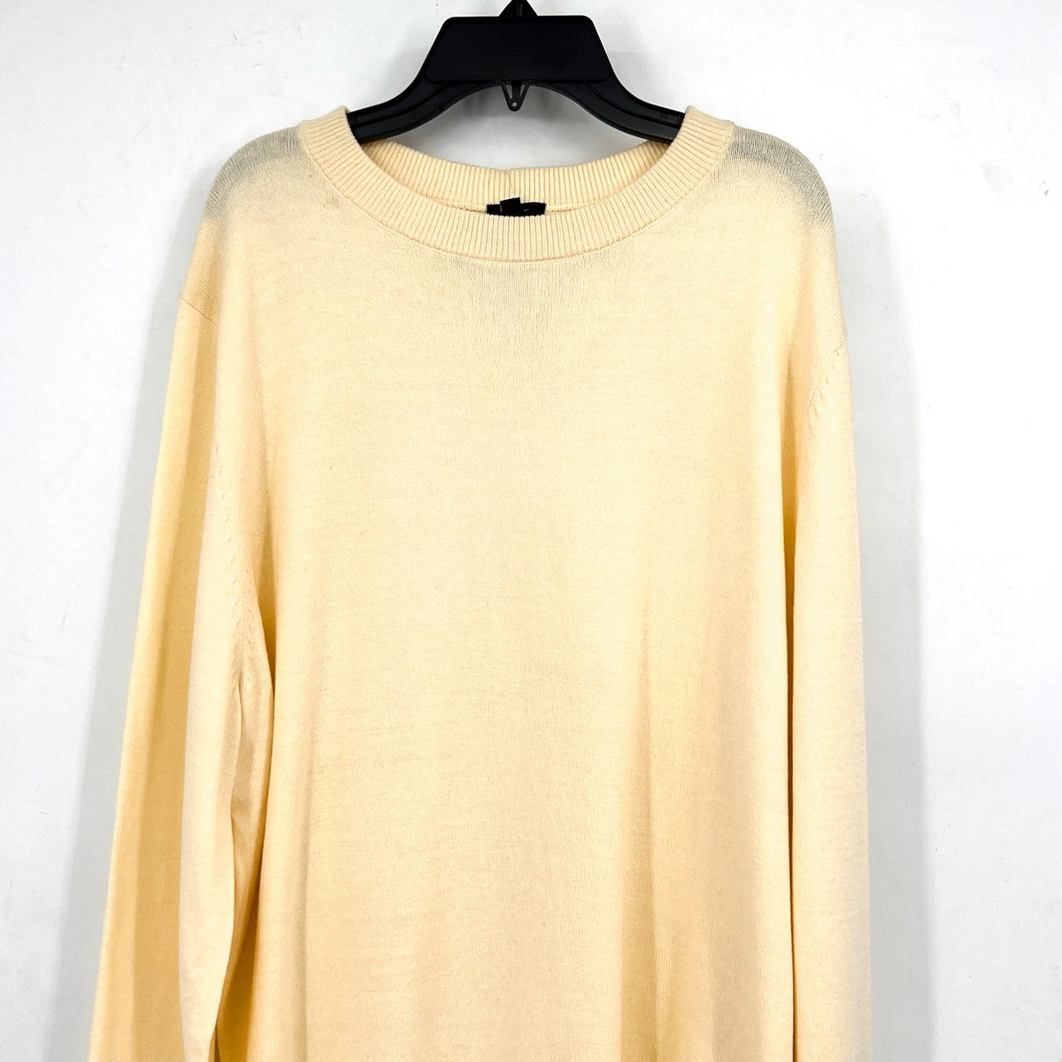 JEFF CLOTHING Mens Lightweight Crew Neck Sweater XXL Yellow Cotton Blend NWT