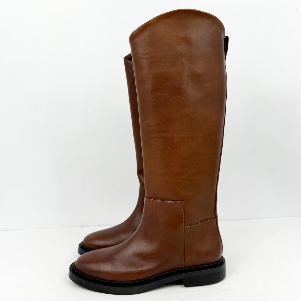 Steve Madden Womens Gaige Knee High Boots Size 9.5 M Brown Leather NIB