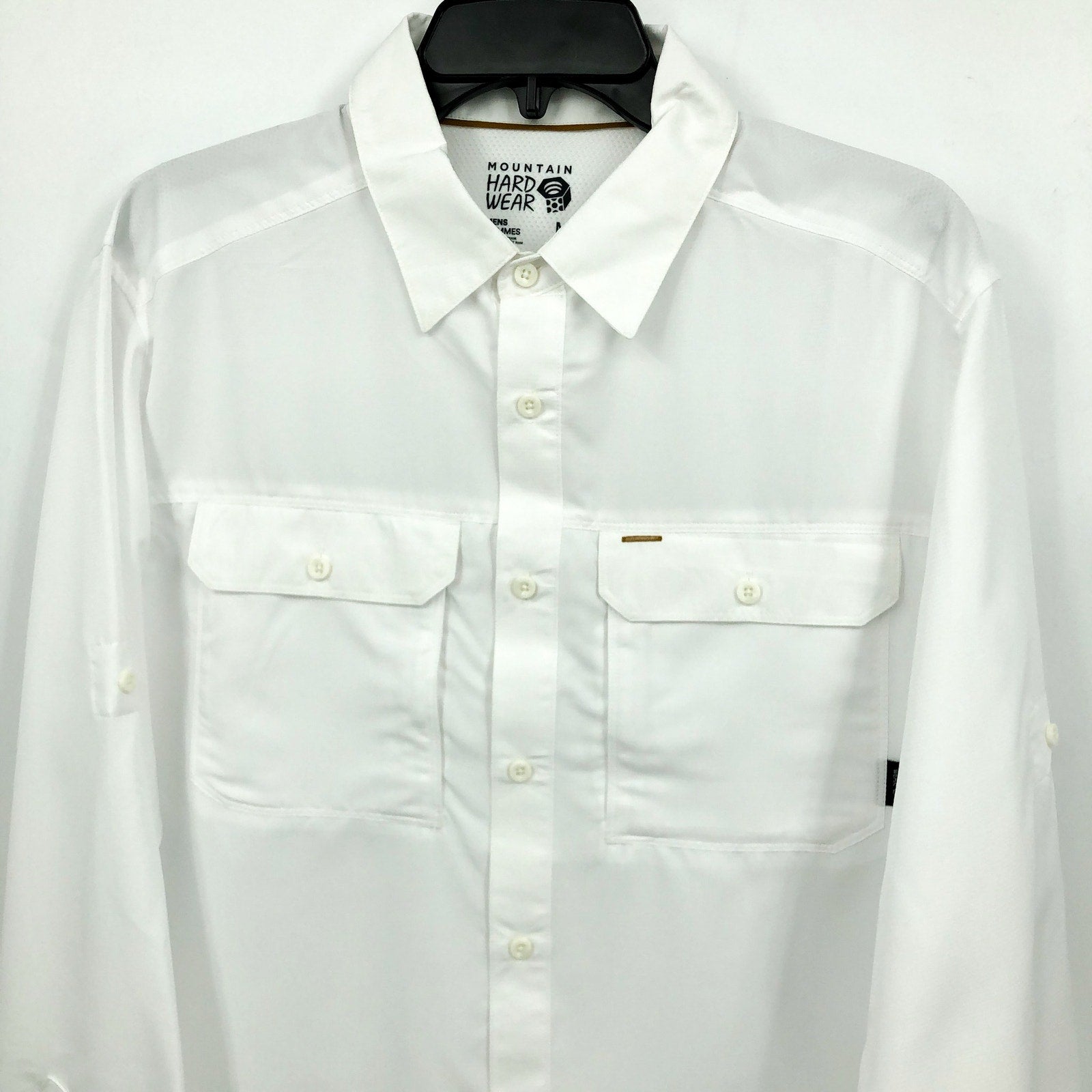 MOUNTAIN HARDWEAR Men's Canyon Long Sleeve Shirt Medium White Button Front NWT
