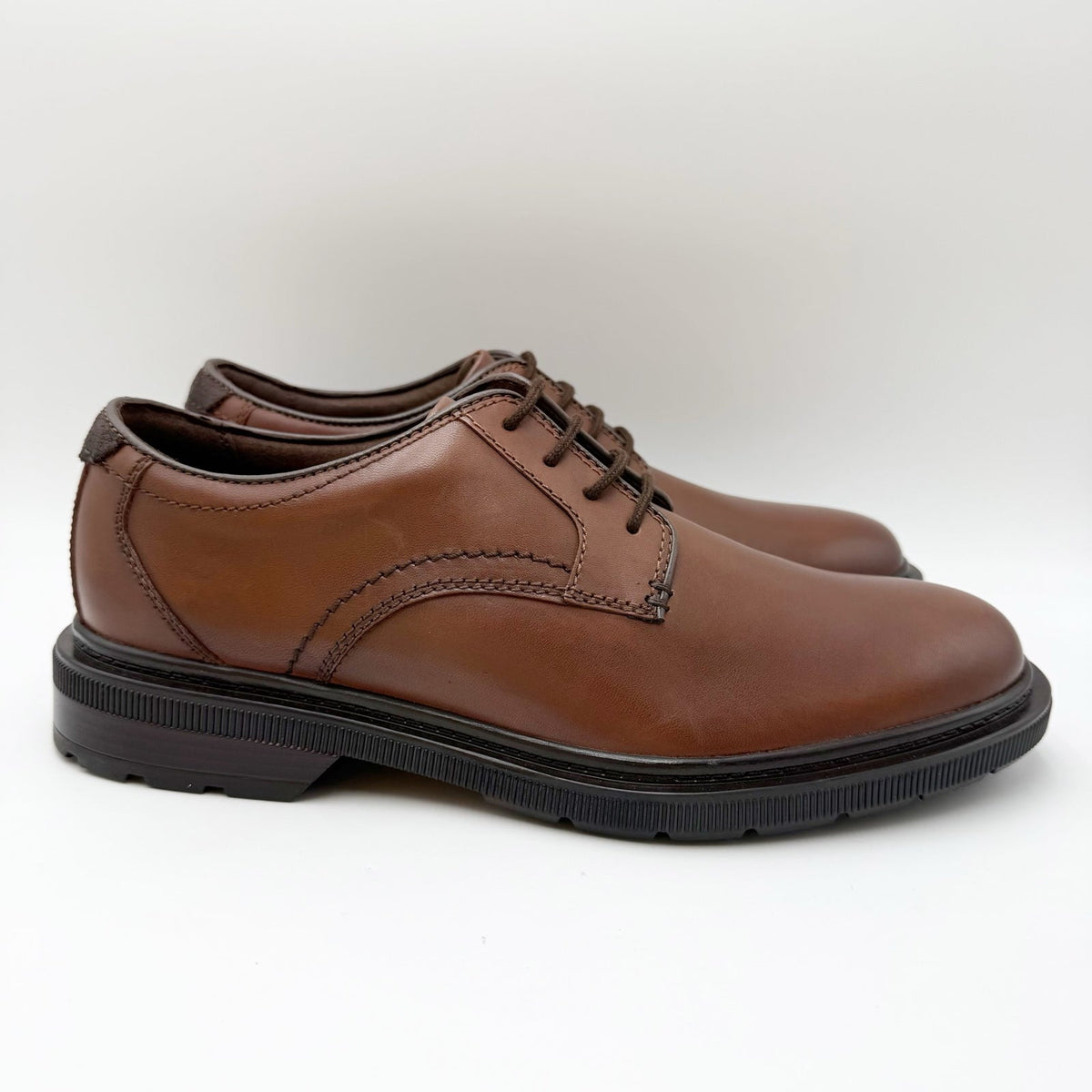 Clarks Mens Burchill Derby Dress Shoes Size 10.5 M Brown Leather NWOB