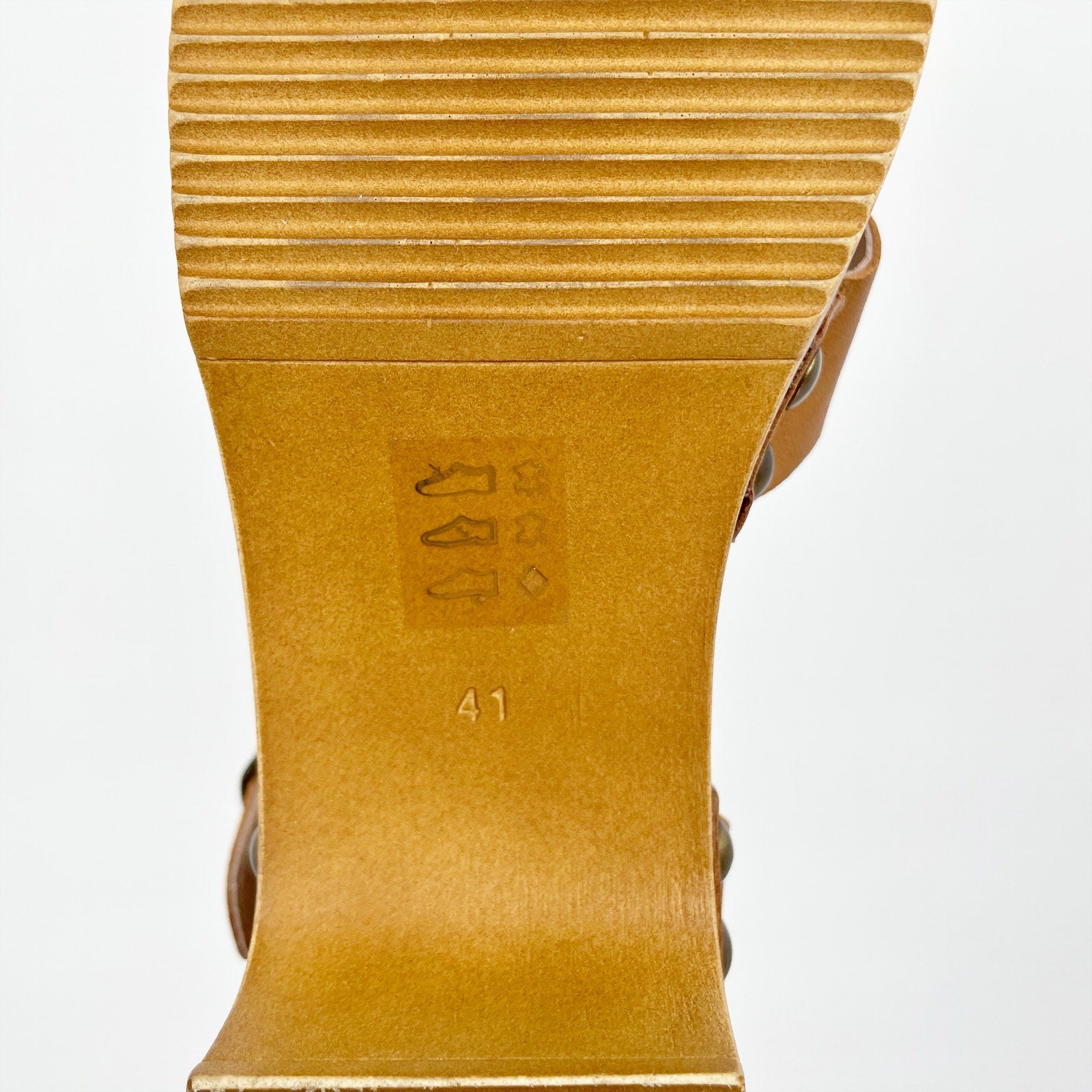 Eric Michael Womens Brooke Sandals EU 41 US 10-11M Brown Leather NIB