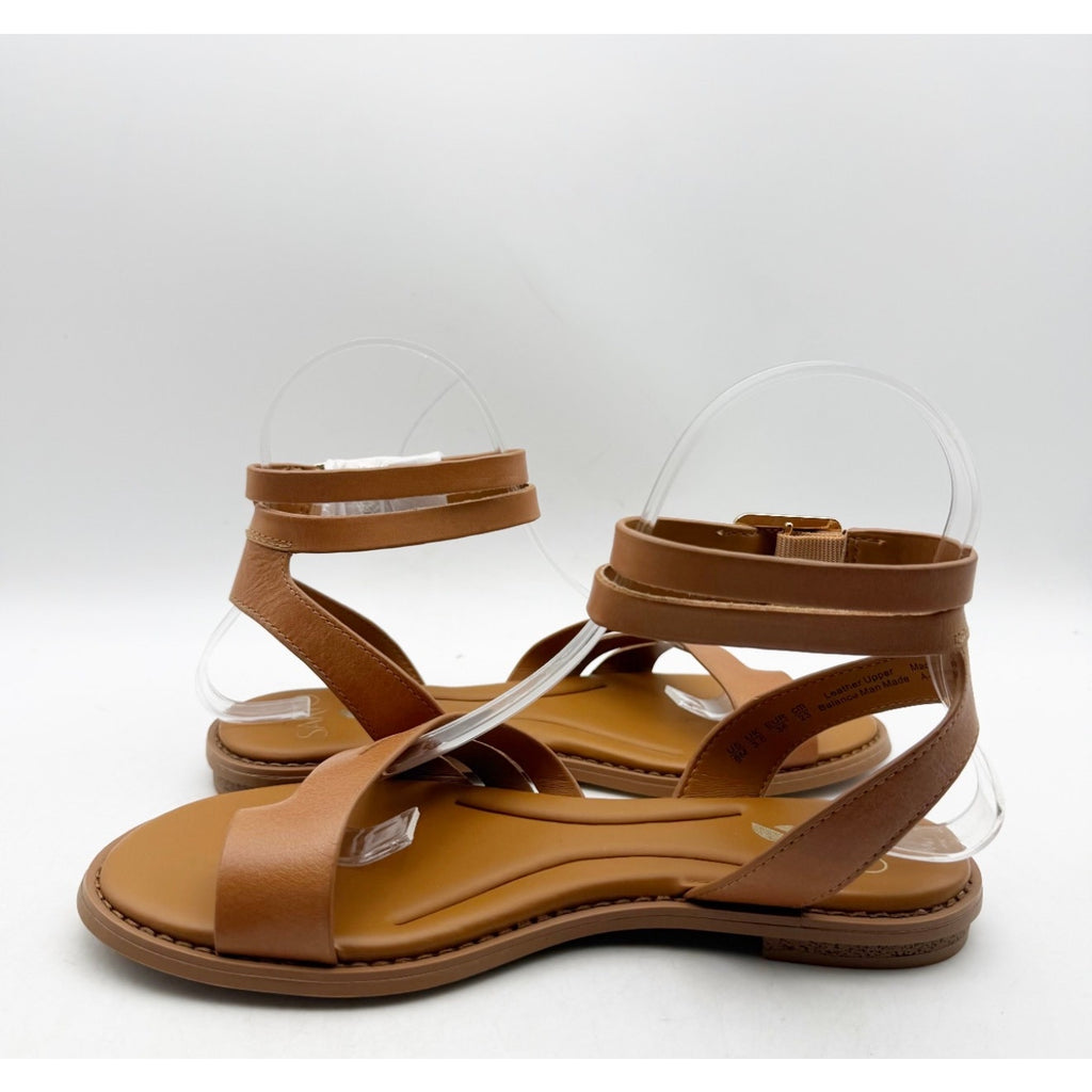 Franco Sarto Women's Greene Gladiator Sandals Size 6 M Brown Tan Toe Strap NWOB