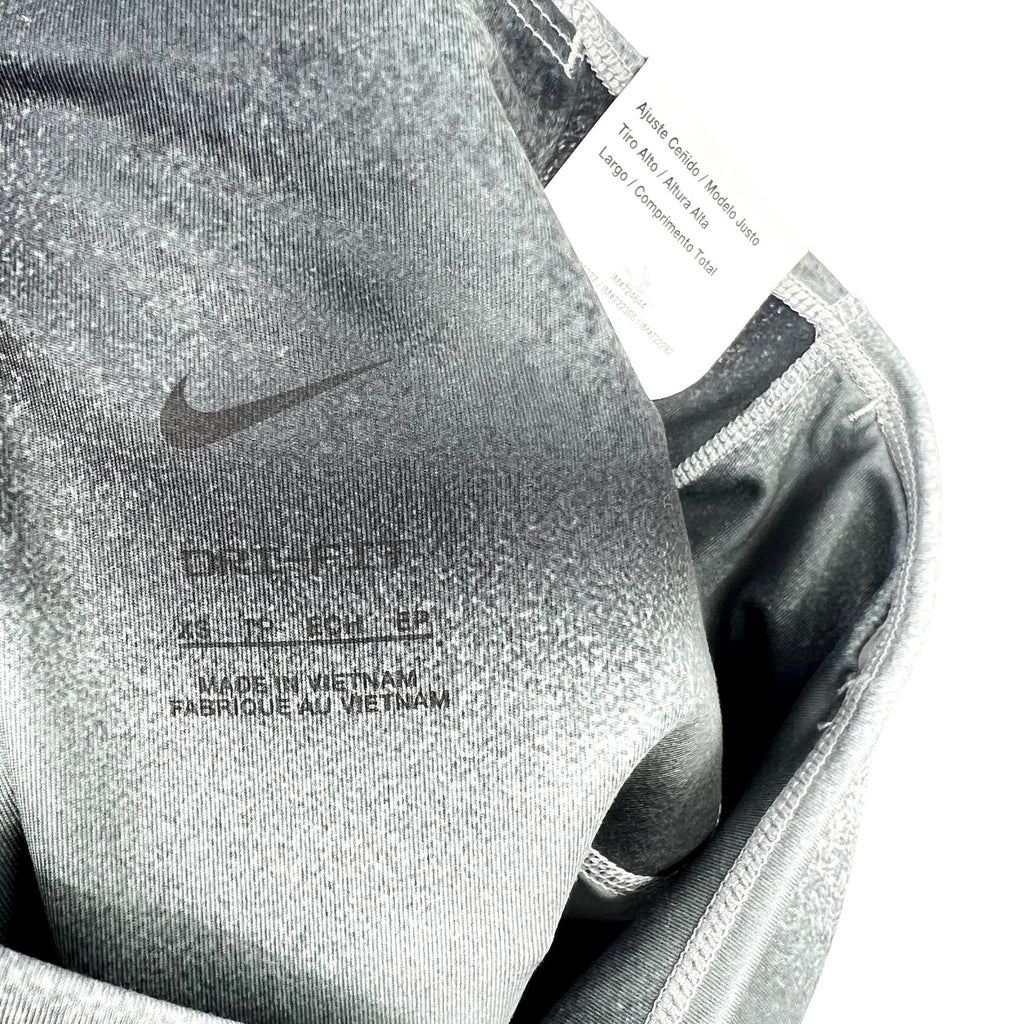 NIKE Women's One Dri Fit Leggings XS Black Print Full Length High Rise NWT