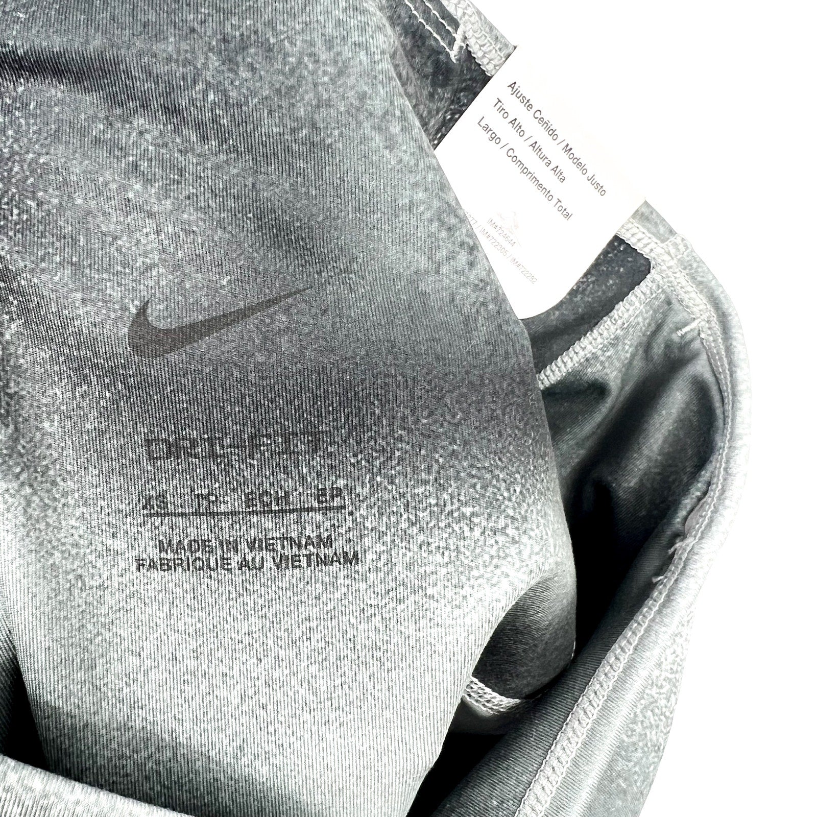 NIKE Women's One Dri Fit Leggings XS Black Print Full Length High Rise NWT