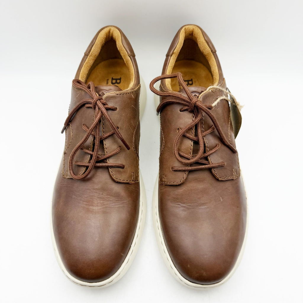 Born Mens Cornell Casual Sneakers Size 9.5 Brown Full Grain Leather Lace Up NIB