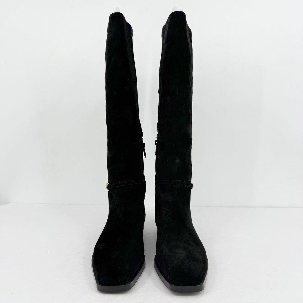 Sam Edelman Womens Clive Knee High Boots Size 10 Black Suede Horsebit Detail NIB