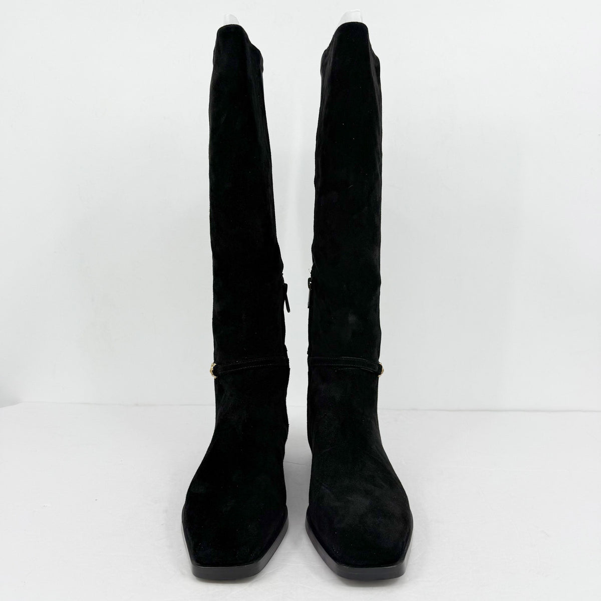 Sam Edelman Womens Clive Knee High Boots Size 10 Black Suede Horsebit Detail NIB