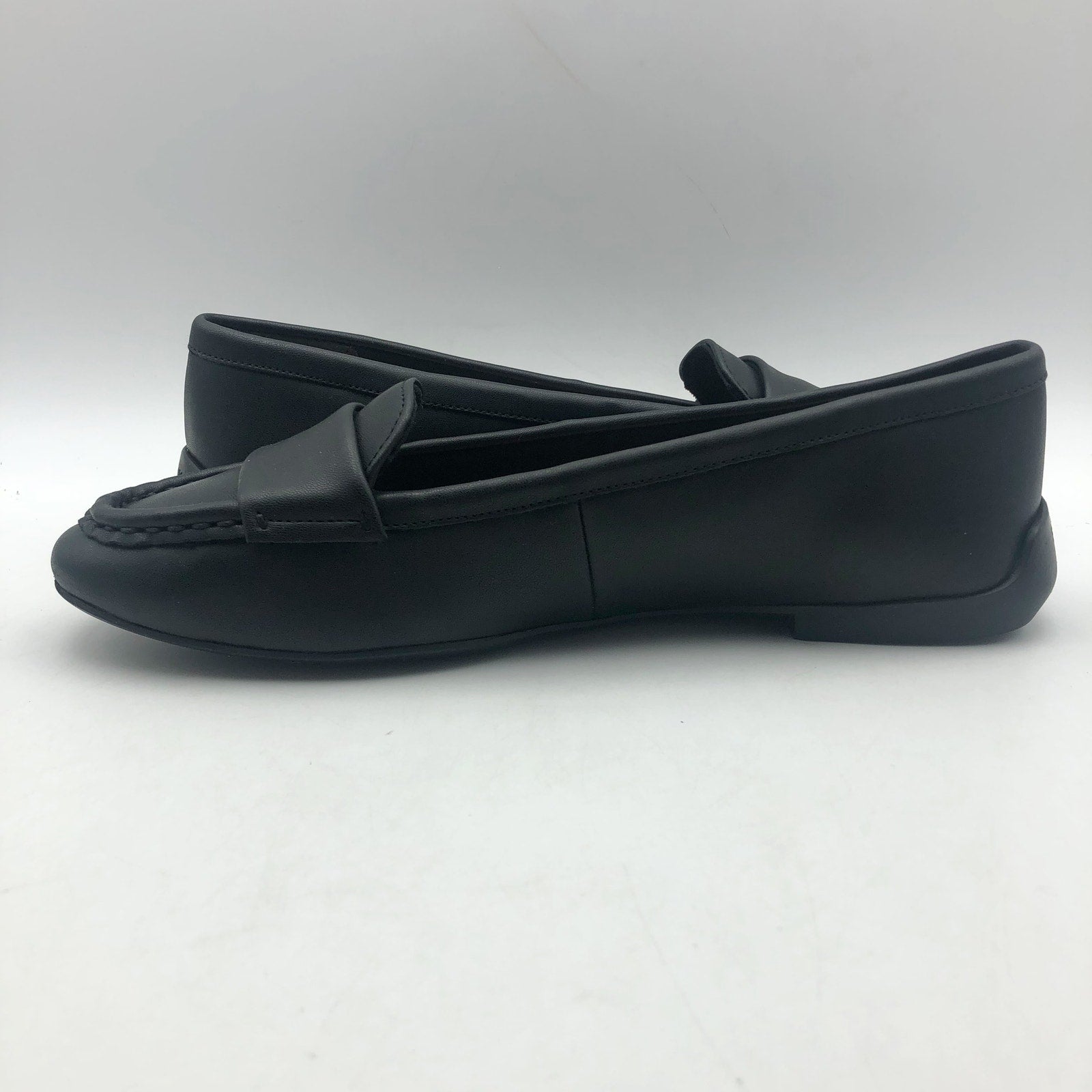 Franco Sarto Womens Faris Slip On Flats Size 9.5 Black Faux Leather Loafers NIB