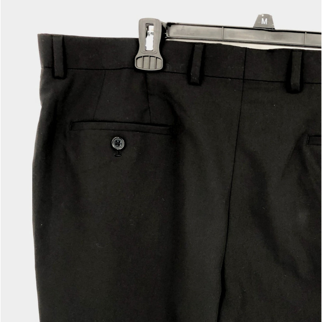 SAVILE ROW CO Men Brixton Suit Pants 38 x 34 Black Extra Trim Fit Trouser NEW
