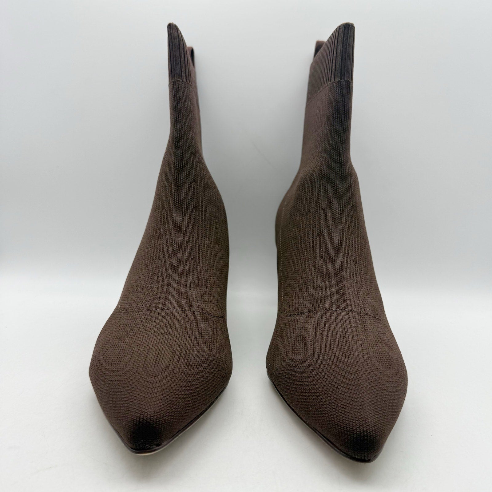 Andre Assous Womens Winter Ankle Boots Size 11 EU 43 Brown Knit NIB