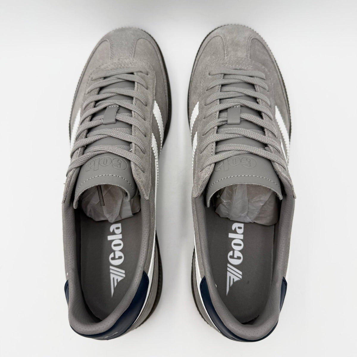 Gola Mens Viper Casual Sneakers Size 11 EU 44 Grey White Suede NWOB