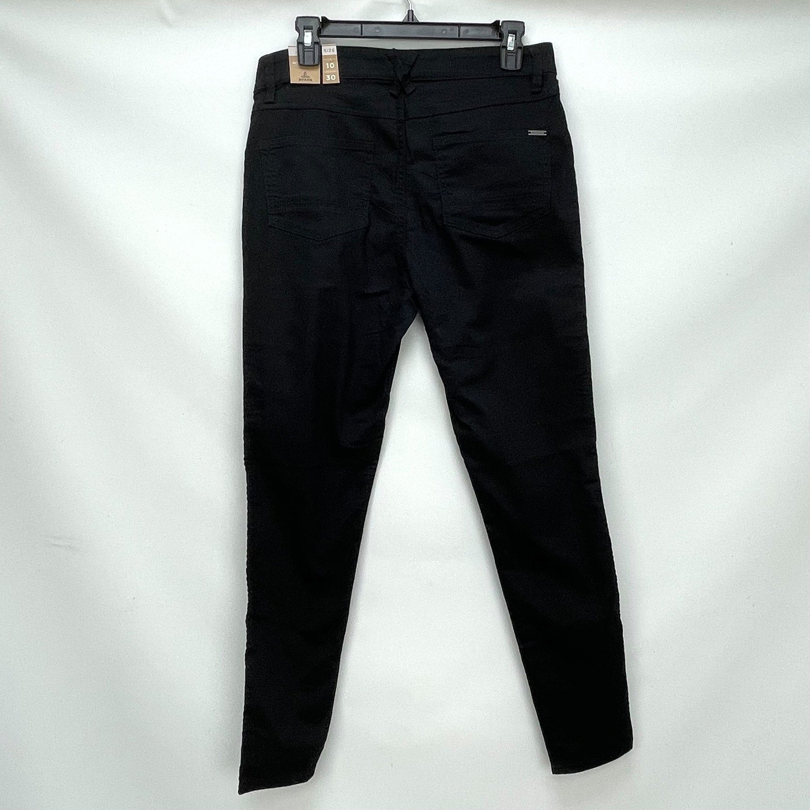 prAna Womens Oday Skinny Jeans Black 28" Inseam Organic Stretch SIZE 10