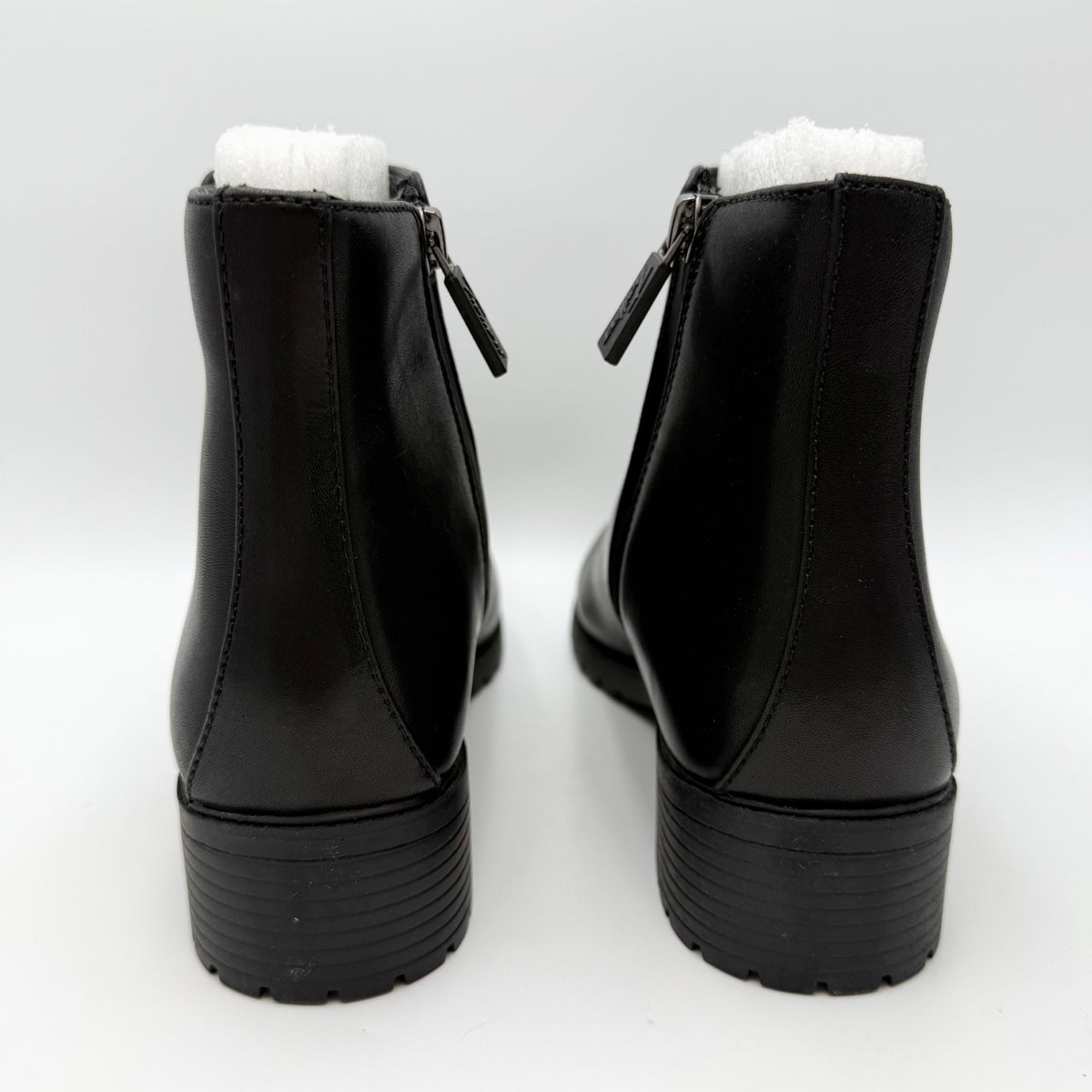 Trotters Womens Margo Ankle Boots Size 8.5 Narrow Black Leather Waterproof NWOB