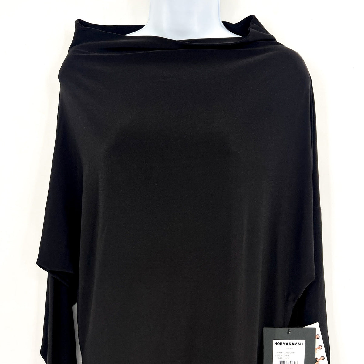 NORMA KAMALI Women's All in One Convertible Dress Small 36 Black Long Sleeve NWT