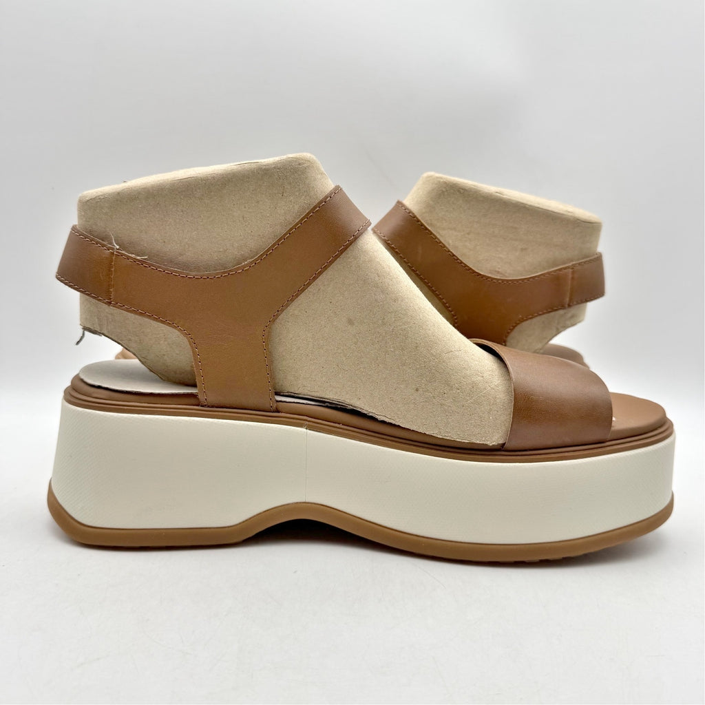 Sorel Womens Dayspring Platform Sandals US 10 EU 41 Brown Leather NWOB