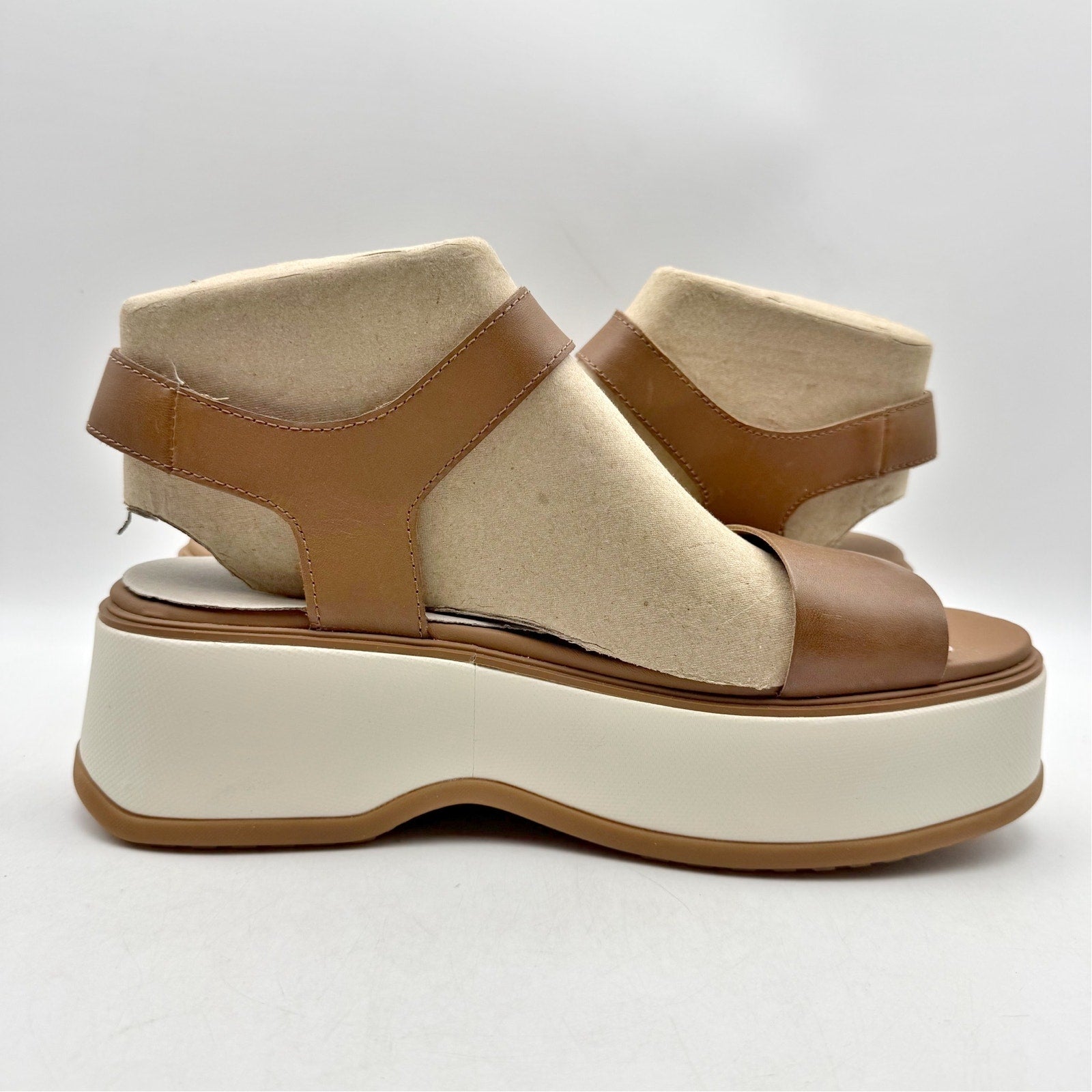 Sorel Womens Dayspring Platform Sandals US 10 EU 41 Brown Leather NWOB