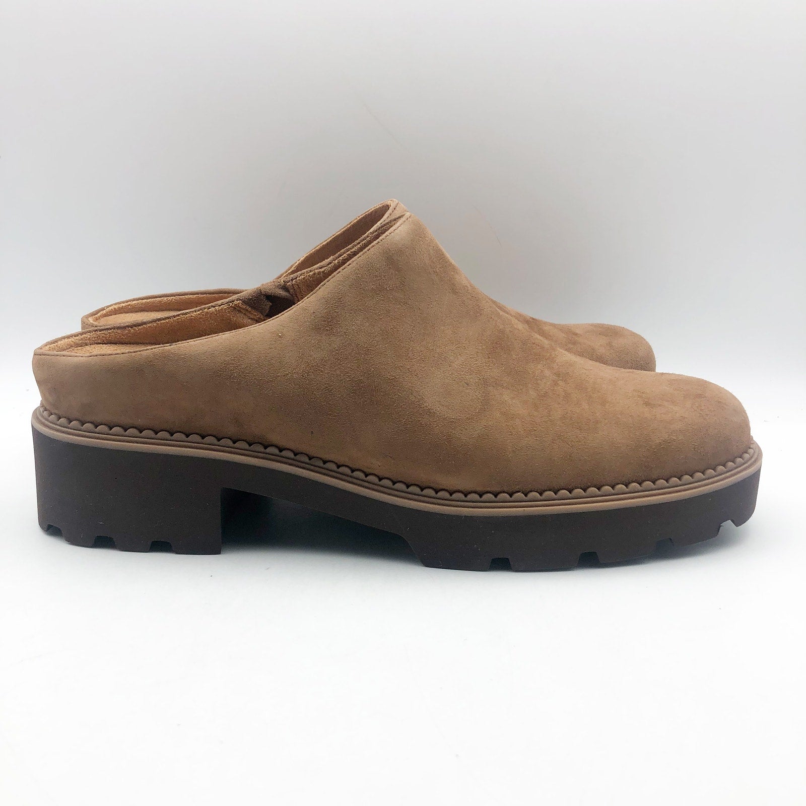 Vionic Womens Fairfax Clogs US 10 EU 41 Brown Suede Slip On NIB