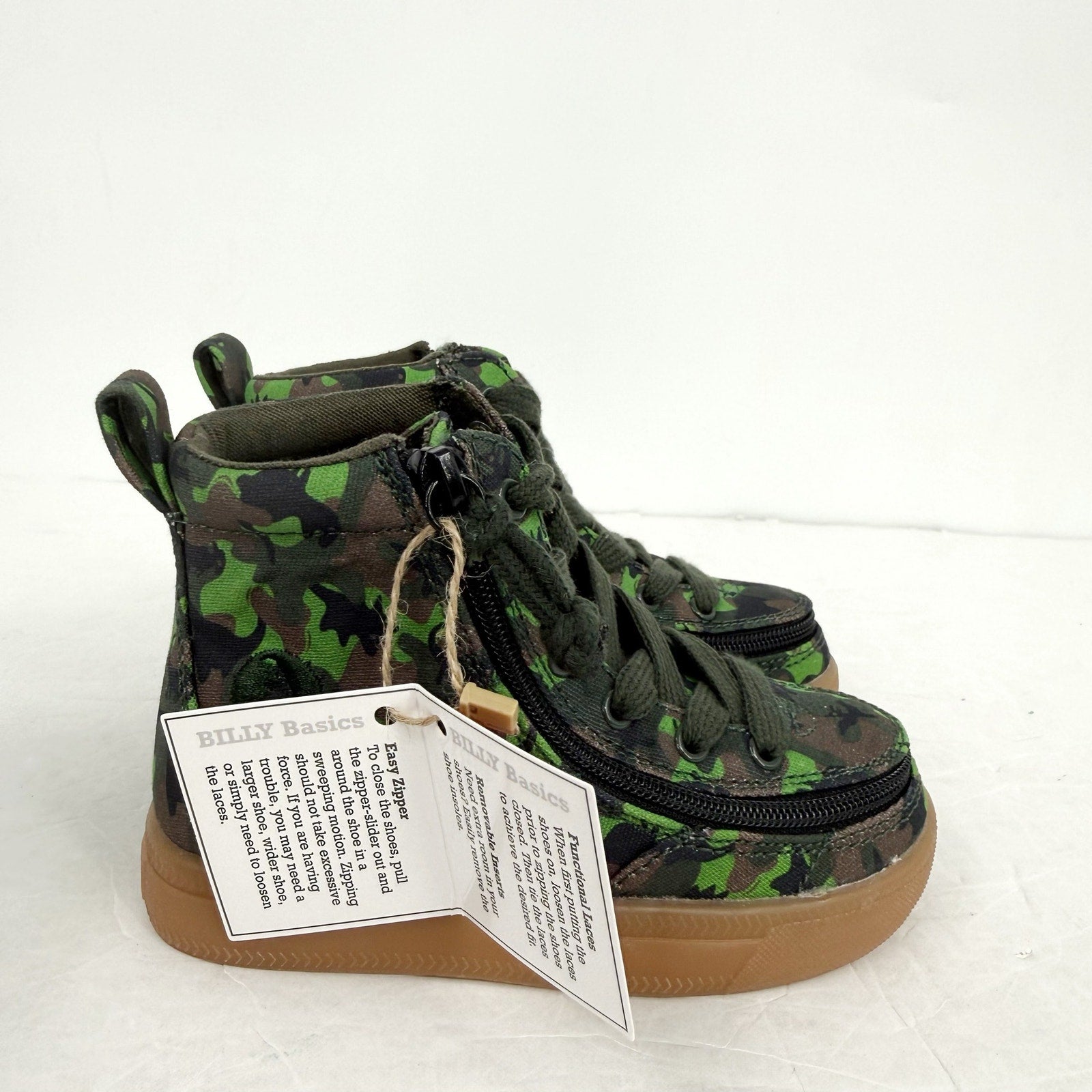 BILLY Footwear Toddler Kids High Top Sneakers US 8 M EU 24 Dark Green NIB