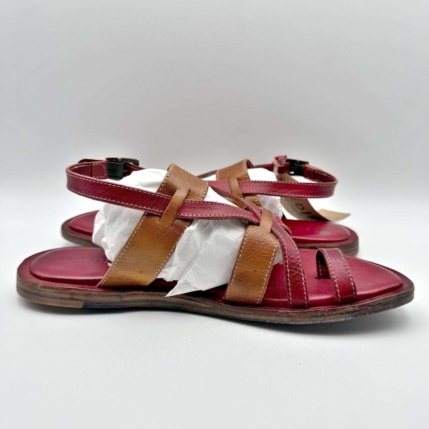 Bedstu Womens Manati II Sandal US 8 EU 38 Brown Red Leather NIB