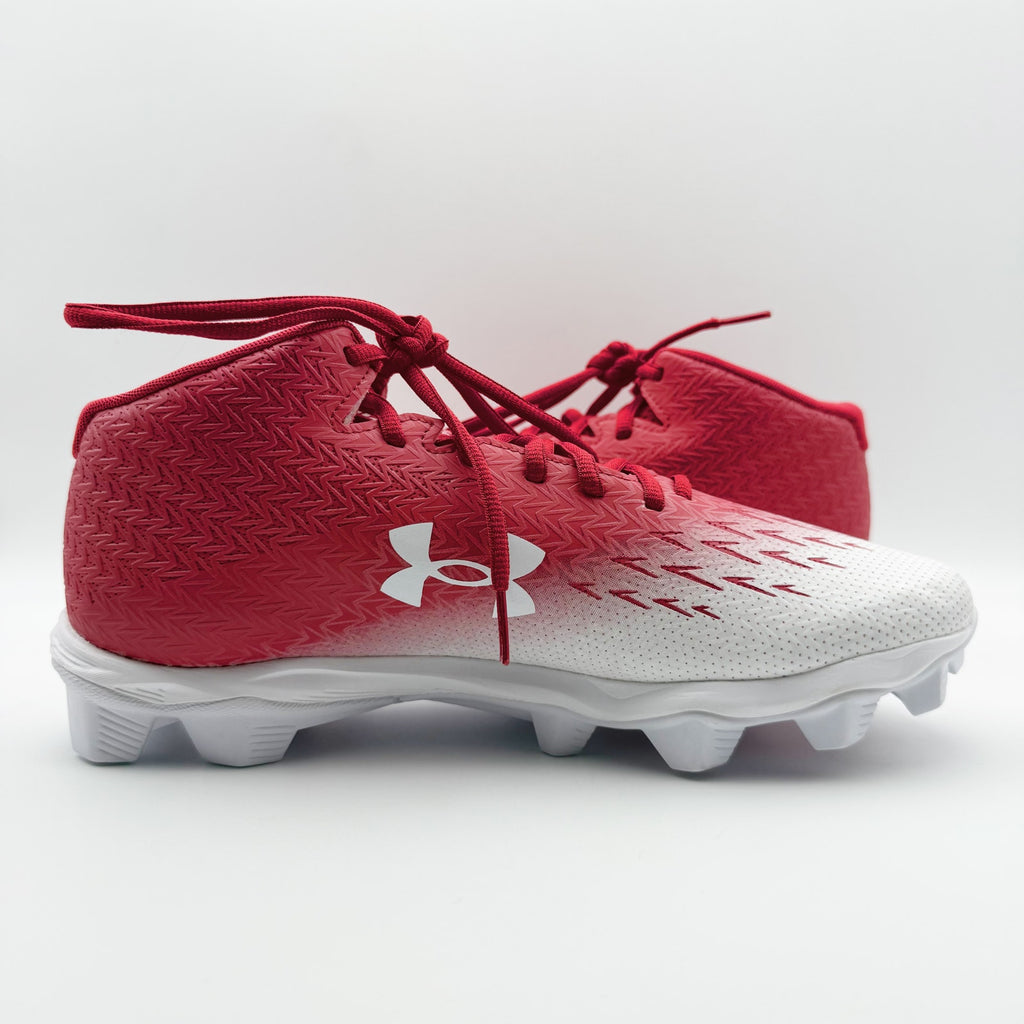 Under Armour Men's Spotlight Franchise RM Cleats Size 9.5 Red White NWOB